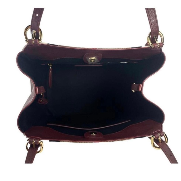 BURBERRY SMALL CANTERBURY CHECK CANVAS TOTE BAG PURSE - Picture 3 of 4